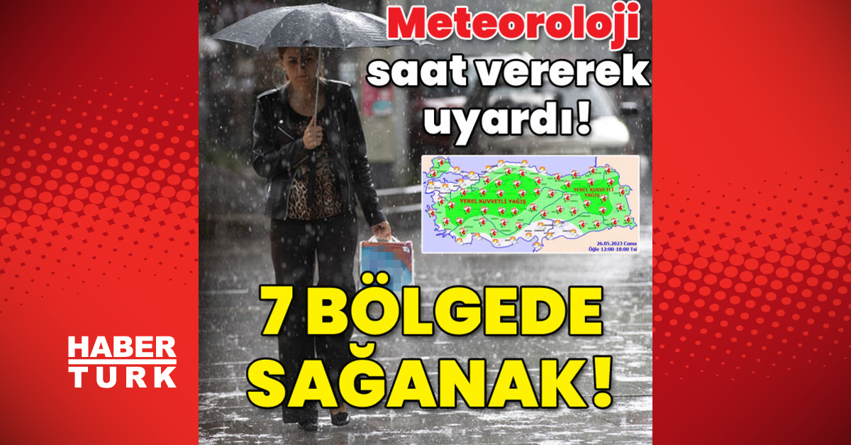 Hava durumu son dakika: Meteoroloji saat vererek uyardı! 7 bölgede sağanak!