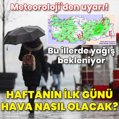 Meteoroloji'den bazı bölgeler için sağanak uyarısı