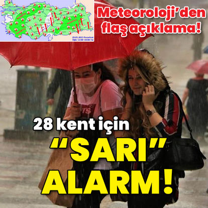 Meteoroloji'den 28 kent için "sarı" alarm!