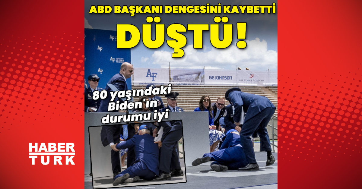 ABD Başkanı Joe Biden, tören sırasında yere düştü!