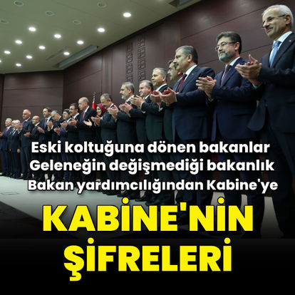 İşte yeni Kabine'nin şifreleri