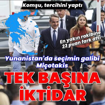 Yunanistan'da se�imlerin galibi Mi�otakis