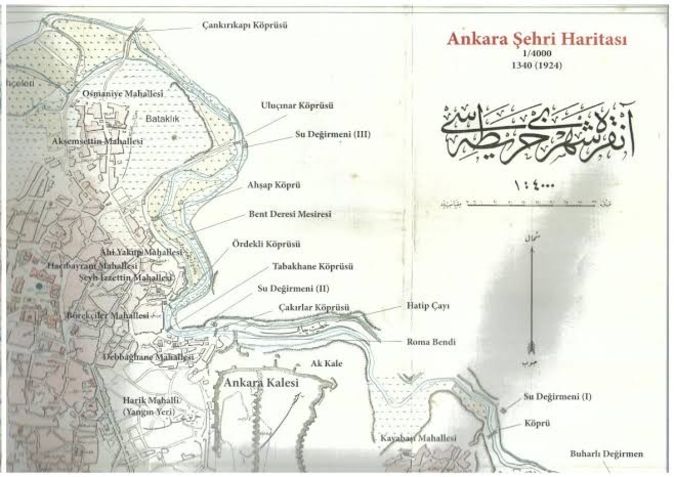 Ankara‘da Kavaklıdere, Akdere, İncesu, Bentrederesi gibi mahallelere isimlerini de veren akarsuların gösterildiği haritalar…