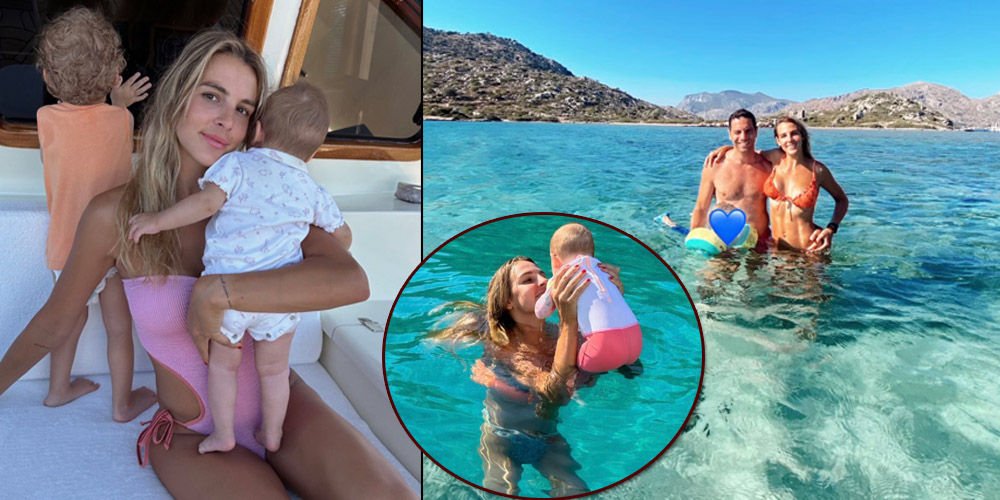 Ailece denize girdiler...