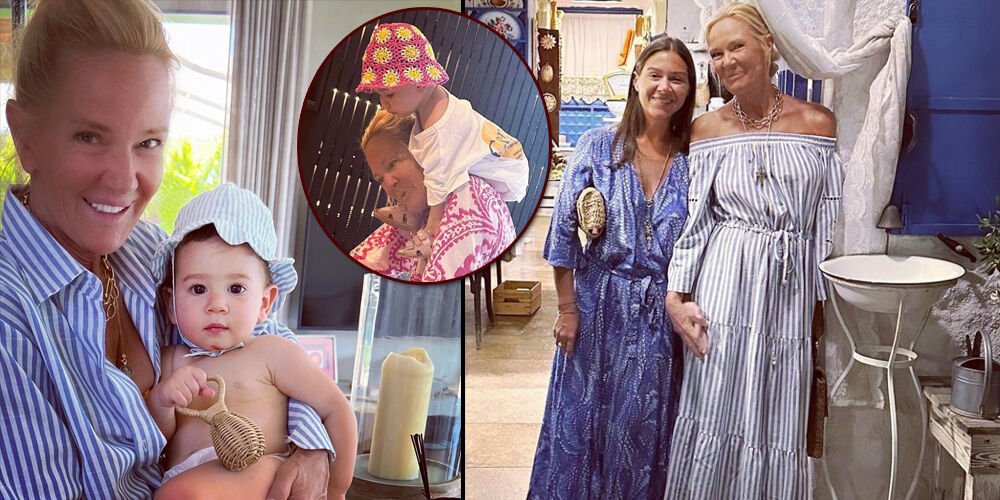 Torunuyla Alaçatı'da eğlendi...