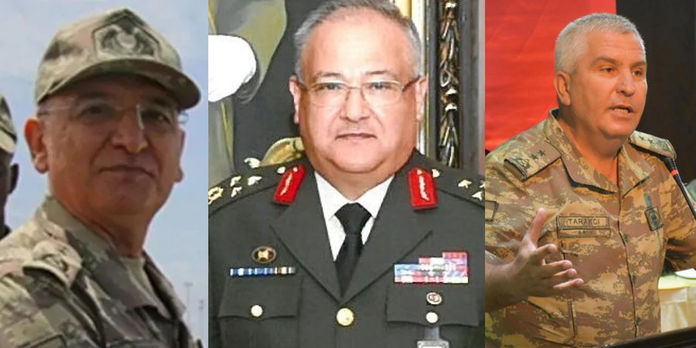 Genelkurmay 2'nci Başkanı Orgeneral İrfan Özsert, Ege Ordusu Komutanı Orgeneral Kemal Yeni ve 3'üncü Ordu Komutanı Korgeneral Veli Tarakcı