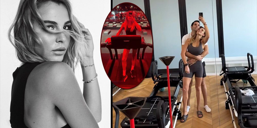 Alkoçlar, eşiyle spor yaptı