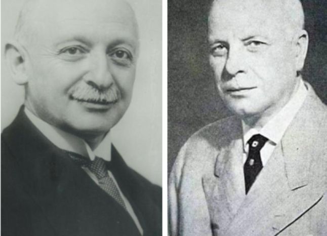 Atatürk'ün hastalığı sırasında kendisiyle ilgilenen hekimlerden ikisi: Prof. Dr. Akim Muhtar Özden (solda) ve Prof. Mim Kemal Öke (sağda) / Fotoğraflar: Üsküdar Üniversitesi, NKFU.com