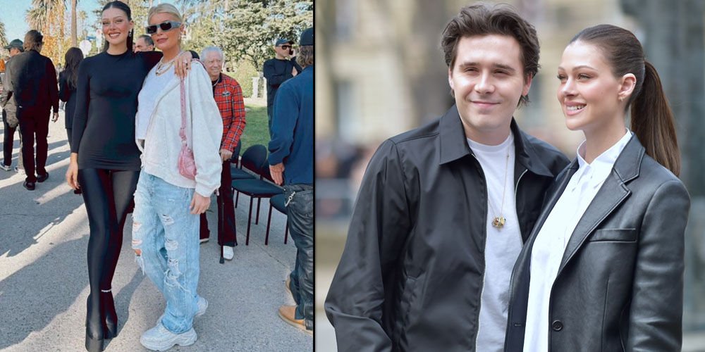 Şen, Beckhamlar'ın geliniyle poz verdi