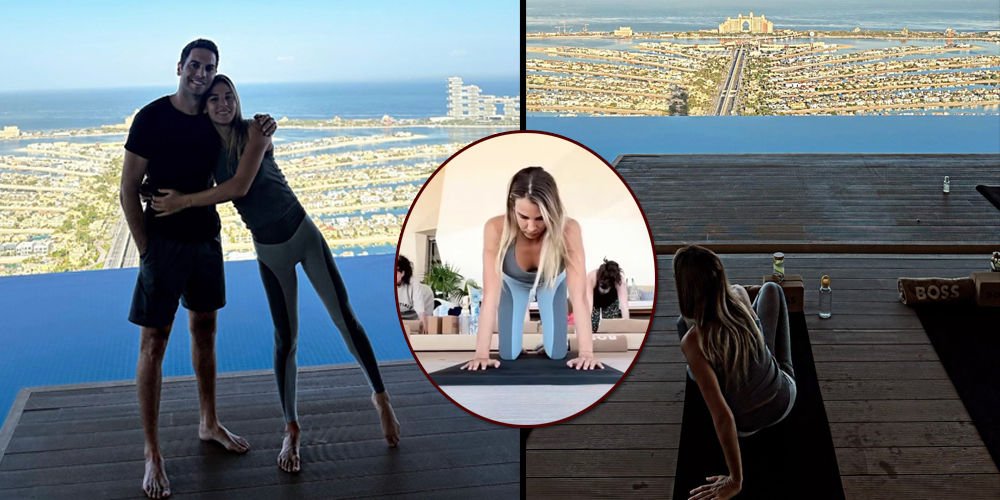 Dubai'de yoga yaptılar...