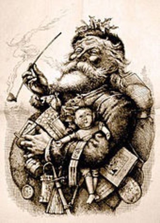 Thomas Nast'ın 1881 tarihli Noel Baba çizimi