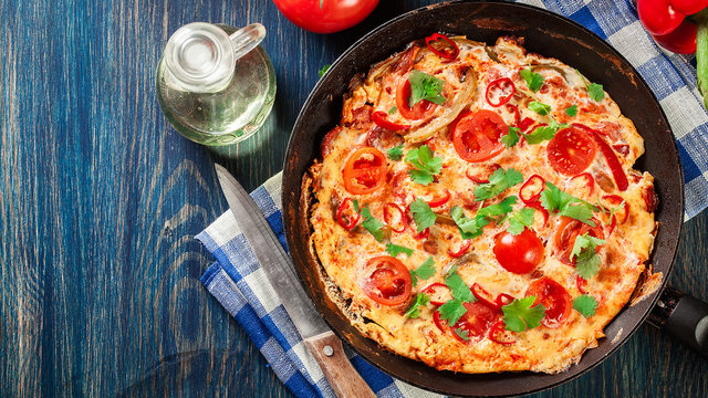 Ispanaklı frittata (İtalyan omleti)