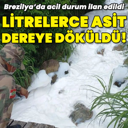 Litrelerce sülfonik asit dereye döküldü! Brezilya'da acil durum ilan edildi