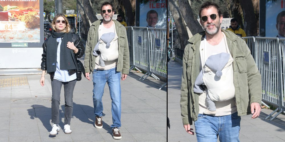 Bebekleriyle caddeyi dolaştılar...