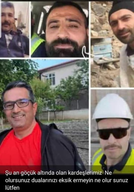 Erzincan �li�'te alt�n madeninde g���kte 9 i��i aran�yor