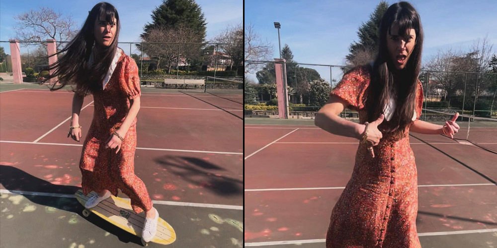 Kaykay macerasını paylaştı