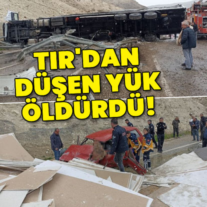 Sivas'ta TIR'dan düşen yük otomobilin üzerine devrildi: 1 ölü, 4 yaralı - Son dakika haberi