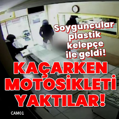 Başkent Ankara'da soyguncular iş yeri sahibini plastik kelepçe ile bağladı! Soygundan kaçarken motosikletlerini yaktılar! - Güncel haberler