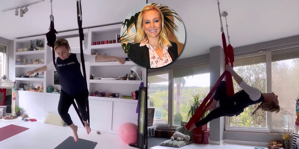 Güne yoga ile başladı...