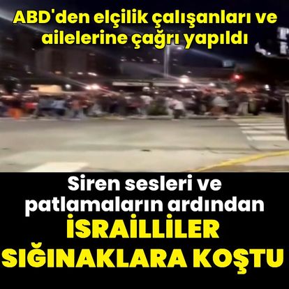 İsrail'de patlama ve siren seslerinin ardından halk sığınaklara koştu