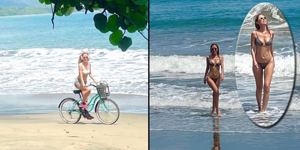 Kostarika'da denize girdi...