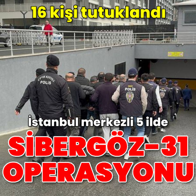 İstanbulda Sibergöz-31 operasyonu: 16 tutuklama