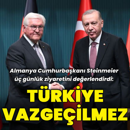 Almanya Cumhurbaşkanı Steinmeier: Türkiye vazgeçilmez bir ortak