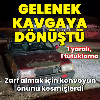 Çorum'da düğün konvoyunda çıkan kavgada, 1 kişi yaralandı - Güncel haberler