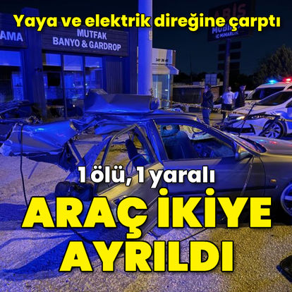 Kocaeli'de otomobil yayaya ve elektrik direğine çarptı, 1 kişi öldü, 1 kişi yaralandı - Güncel haberler