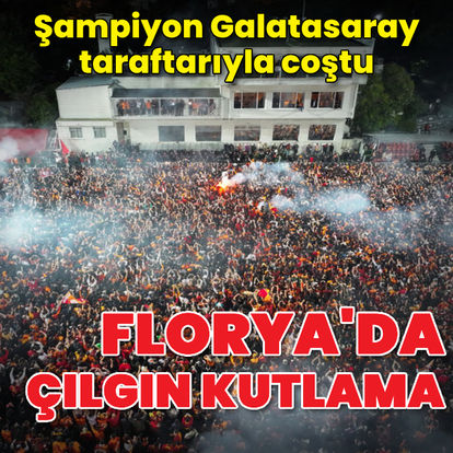 Şampiyon Galatasaray, Florya'da taraftarıyla coştu!