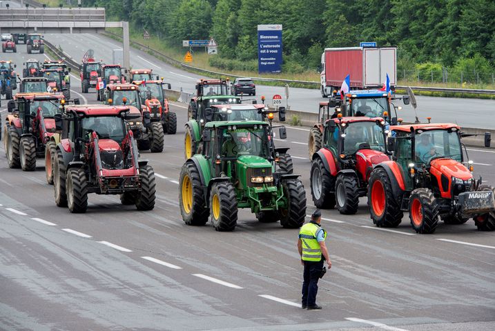 Traktörler Brüksel yolunda