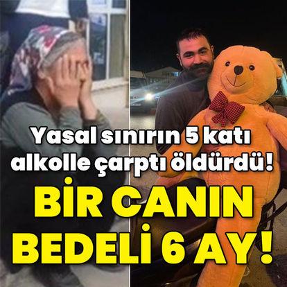 Yasal sınırın 5 katı alkolle çarptı öldürdü! Bir canın bedeli 6 ay - Son dakika haberi