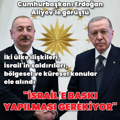 Cumhurbaşkanı Erdoğan, Aliyev'le görüştü