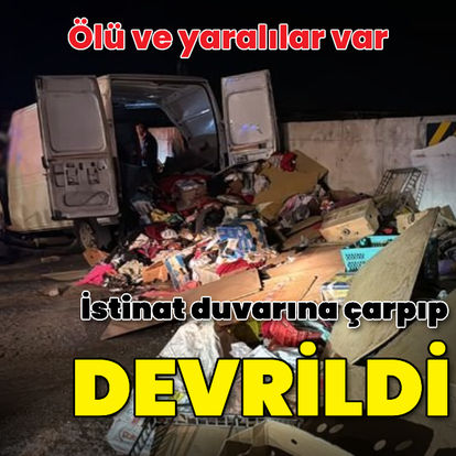 Elazığ'da minibüs devrildi: 1 ölü, 7 yaralı