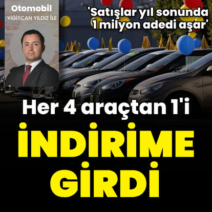 Her 4 araçtan 1'i indirime girdi