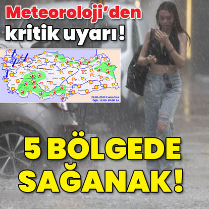 Hava durumu son dakika: Meteoroloji'den kritik uyarı! 5 bölgede sağanak - Son dakika haberi