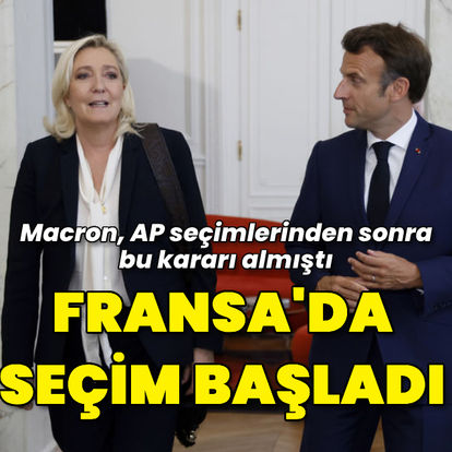 Fransa Cumhurbaşkanı Macron AP seçimlerinin ardından erken seçim kararı almıştı: Oy verme işlemi başladı