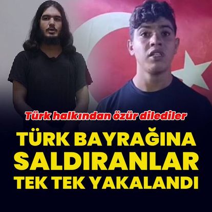 Türk bayrağına saldıranlar yakalandı - Son Dakika Haberleri