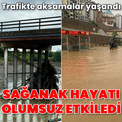 Sağanak yağış hayatı olumsuz etkiledi! Trafikte aksamalar yaşandı - Güncel haberler