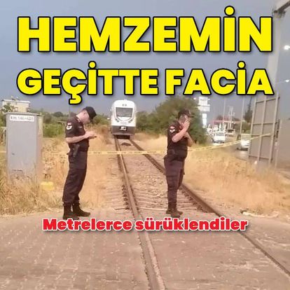 Yolcu treni çarptı, metrelerce savruldular