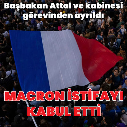 Fransa Cumhurbaşkanı Macron, mağlup olduğu seçimin ardından Başbakan Attal'ın istifasını kabul etti