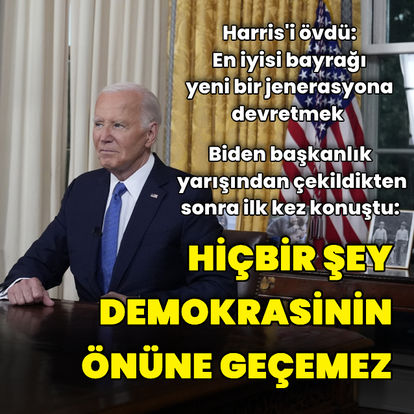 ABD Başkanı Biden yarıştan çekilmesinin ardından ilk kez halka seslendi