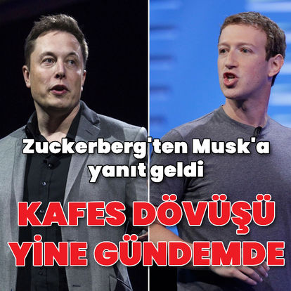 Zuckerberg, kafes dövüşünü tekrar gündeme getiren Musk'a yanıt verdi