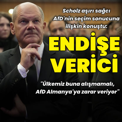 Almanya Şansölyesi Scholz'den AfD'nin seçim sonucuna ilişkin konuştu: Endişe verici