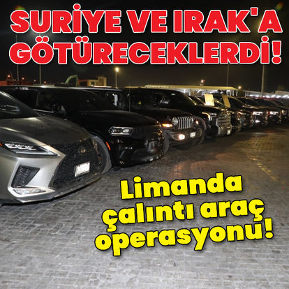 Limanda çalıntı araç operasyonu! Suriye ve Irak'a götüreceklerdi