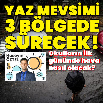 Yaz mevsimi 3 bölgede sürecek! Okulların ilk gününde hava nasıl olacak?