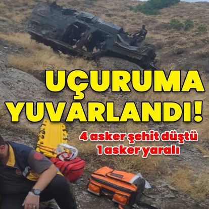 Son dakika: Tunceli’de askeri araç uçuruma yuvarlandı: 4 asker şehit oldu