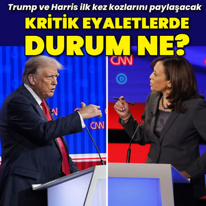 Donald Trump ve Kamala Harris ilk kez kozlarını paylaşacak: 7 kritik eyalette denge görülüyor