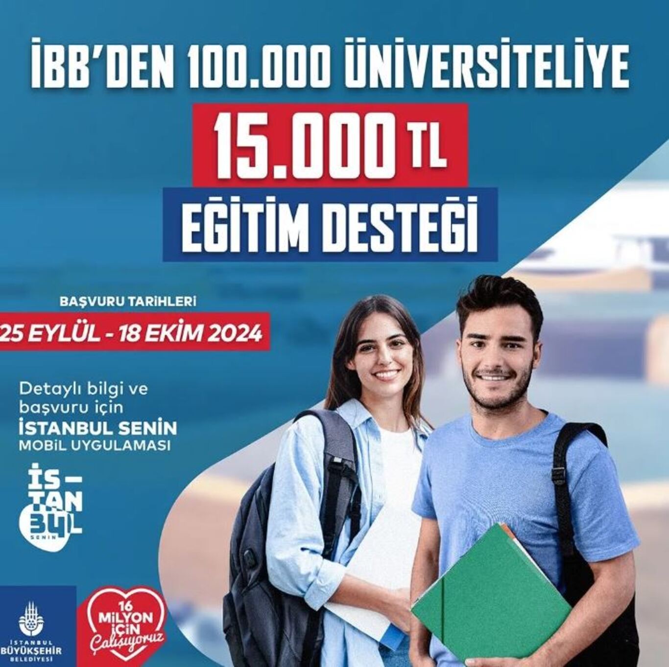 İBB genç üniversiteli burs başvuruları başladı!2024 2025 İBB genç 