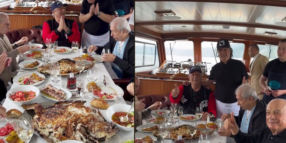 Teknede balık ziyafeti...